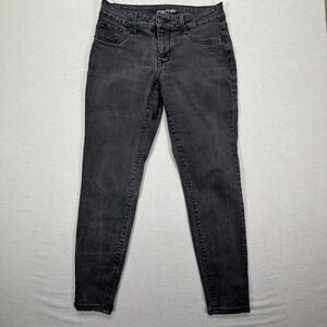 Maurices Skinny Jeans Womens Medium Good Black Faded Mid Rise Stretch Denim